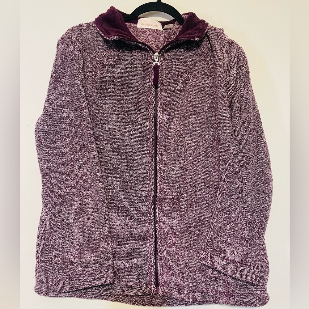 Women's Purple Zip-Up Sweater
